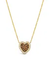 Le Vian Chocolate Diamond (0.34 Ct. T.w.) & Nude Diamond (0.30 Ct Ct. T.w.) Pendant Necklace In 14k Honey Go In Gold