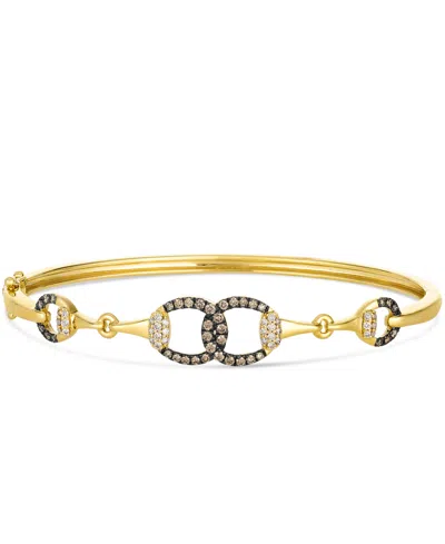 Le Vian Chocolate Diamond (0.41 Ct. T.w.) And Nude Diamond (0.21 Ct. T.w.) Bangle In 14k Honey Gold