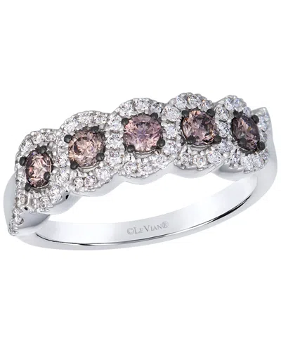 Le Vian Chocolate Diamond (0.43 Ct. T.w.) & Vanilla Diamond (0.31 Ct. T.w.) Ring In 14k Vanilla Gold In Gray