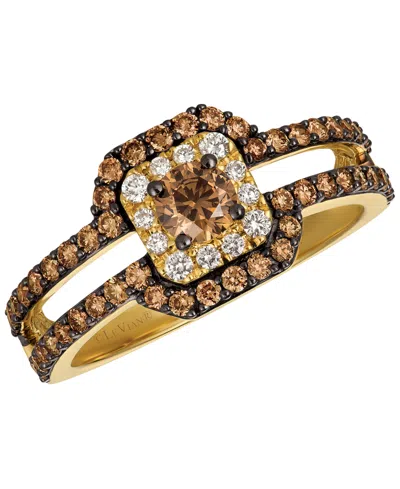 Le Vian Chocolate Diamond (0.73 Ct. T.w.) & Vanilla Diamond (0.11 Ct. T.w.) Ring In 14k Honey Gold