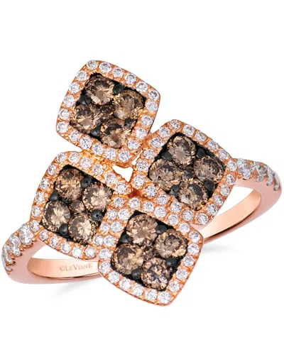 Le Vian Chocolate Diamond (0.76 Ct. T.w.) & Vanilla Diamond (0.35 Ct. T.w.) Ring In 14k Strawberry Gold