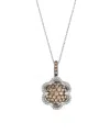 Le Vian Chocolate Diamond (0.79 Ct. T.w.) And Vanilla Diamond (0.23 Ct. T.w.) Pendant Necklace In 14k Vanill In Gold