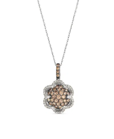 Le Vian Chocolate Diamond (0.79 Ct. T.w.) And Vanilla Diamond (0.23 Ct. T.w.) Pendant Necklace In 14k Vanill In Gold