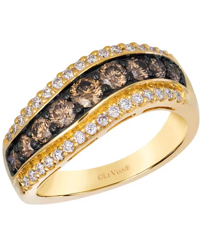 Le Vian Chocolate Diamond (0.87 Ct. T.w.) & Vanilla Diamond (0.32 Ct. T.w.) Ring In 14k Honey Gold