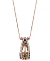 Le Vian Chocolate Diamond (1-1/4 Ct. T.w.) & Vanilla Diamond (1/4 Ct. T.w.) Dramatic 18" Pendant Necklace In