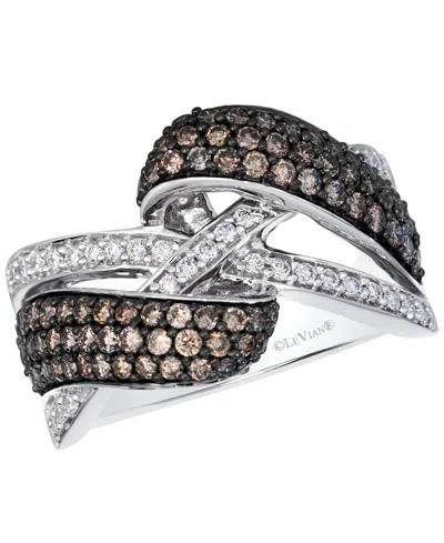 Le Vian Chocolate Diamond (1.03 Ct. T.w.) & Vanilla Diamond (0.21 Ct. T.w.) Ring In 14k Vanilla Gold In Black