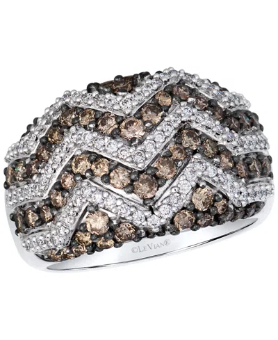 Le Vian Chocolate Diamond (1.04 Ct. T.w.) & Vanilla Diamond (0.32 Ct. T.w.) Ring In 14k Vanilla Gold In Metallic
