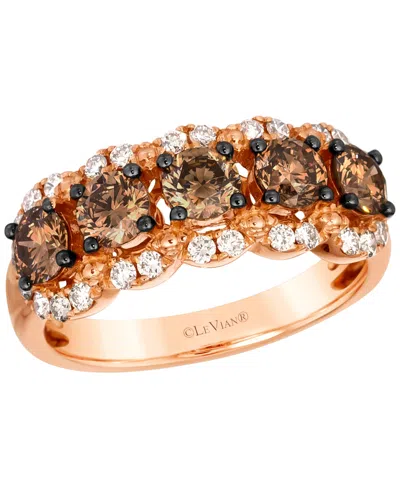 Le Vian Chocolate Diamond (1.15 Ct. T.w.) & Nude Diamond (0.39 Ct. T.w.) Ring In 14k Strawberry Gold