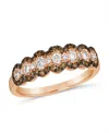 Le Vian Chocolate Diamond (.15 Ct. T.w.) & Nude Diamond (.43 Ct. T.w.) Patterned Ring In 14k Strawberry Gold In Gold