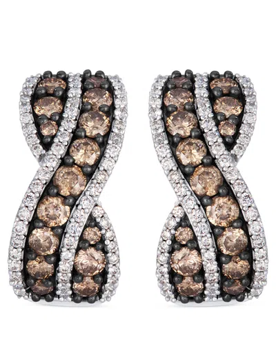 Le Vian Chocolate Diamond (1.53 Ct. T.w.) & Vanilla Diamond (0.56 Ct. T.w.) Earrings In 14k Vanilla Gold In Brown