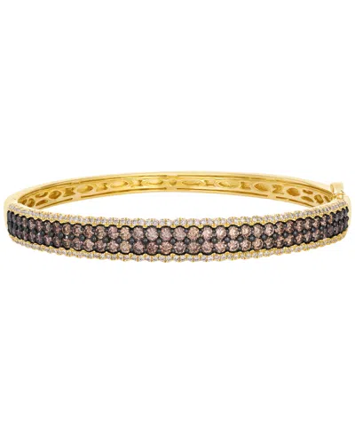 Le Vian Chocolate Diamond (3.00 Ct. T.w.) & Nude Diamond (0.69 Ct. T.w.) Bangle In 14k Honey Gold