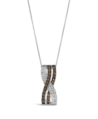 Le Vian Chocolate Diamond (.36 Ct. T.w.) & Nude Diamond (.22 Ct. T.w.) Pendant Necklace In 14k Vanilla Gold In Metallic