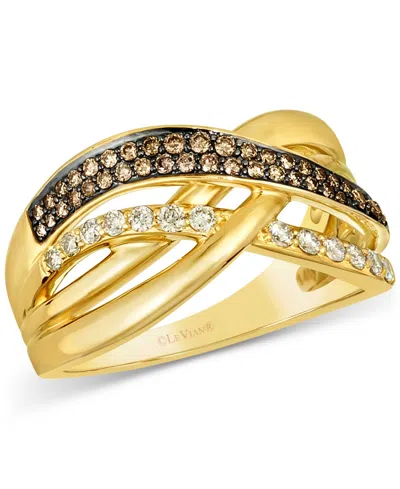 Le Vian Chocolate Diamond & Nude Diamond Crossover Ring (1/3 Ct. T.w.) In 14k Gold In No Color