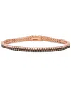 Le Vian Chocolate Diamond & Nude Diamond Double Row Tennis Bracelet (3-1/2 Ct. T.w.) In 14k Rose Gold In No Color