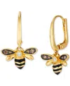 Le Vian Chocolate Diamond & Nude Diamond Honeybee Drop Earrings (1/5 Ct. T.w.) In 14k Gold In 14k Honey Gold Earrings