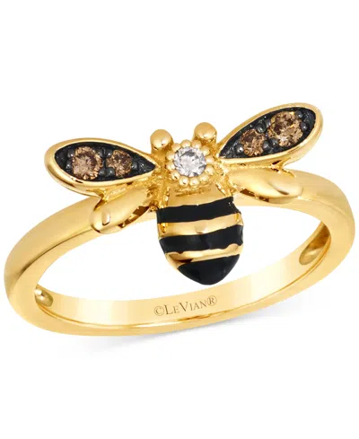 Le Vian Chocolate Diamond & Nude Diamond Honeybee Ring (1/8 Ct. T.w.) In 14k Gold In 14k Honey Gold Ring