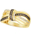 Le Vian Chocolate Diamond & Nude Diamond Knot Ring (3/8 Ct. T.w.) In 14k Gold In Gold