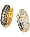 Le Vian Chocolate Diamond & Nude Diamond Mismatch Small Hoop Earrings (1-3/8 Ct. T.w.) In 14k Two-tone Gold, In White Gold,yellow Gold