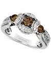 Le Vian Chocolate Diamond & Nude Diamond Ring (5/8 Ct. T.w.) In 14k White Gold In Metallic