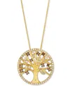 Le Vian Chocolate Diamond & Nude Diamond Tree Adjustable 20" Pendant Necklace (3/4 Ct. T.w.) In 14k Gold