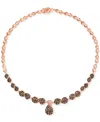 Le Vian Chocolate Diamond & Vanilla Diamond 17" Statement Necklace (5-3/8 Ct. T.w.) In 14k Rose Gold In No Color