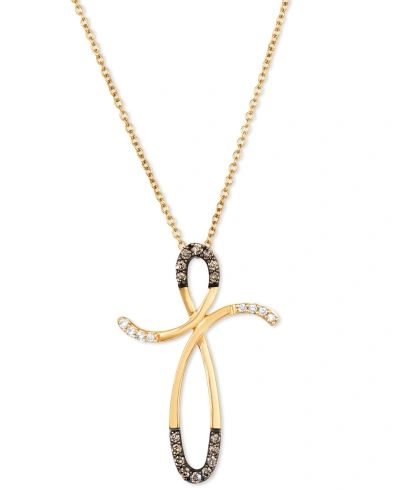 Le Vian Chocolate Diamond & Vanilla Diamond Infinity-inspired 18" Pendant Necklace (1/5 Ct. T.w.) In 14k Gol In No Color