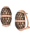 Le Vian Chocolate Diamond & Vanilla Diamond Pave Statement Earrings (3-1/5 Ct. T.w.) In 14k Rose Gold In No Color