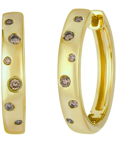 Le Vian Chocolate Diamond Hoop Earrings (0.154 Ct. T.w.) In 14k Honey Gold