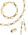 Le Vian Chocolate Diamond Nude Diamond Interlocking Link Bracelet Ring Earrings Necklace In 14k Honey Gold Bracelet