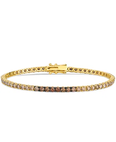 Le Vian Chocolate Diamond Ombre Tennis Bracelet (5 Ct. T.w.) In 14k Honey Gold