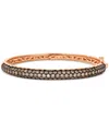 Le Vian Chocolate Diamond Pave Bangle Bracelet (5-3/4 Ct. T.w.) In 14k Rose Gold In No Color