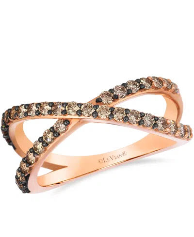 Le Vian Chocolate Diamond Ring (0.77 Ct. T.w.) In 14k Strawberry Gold