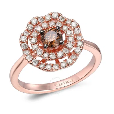 Le Vian Chocolate Diamond Ring Set In 14k Strawberry Gold In Brown