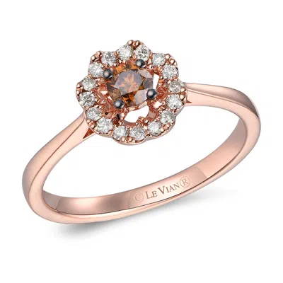 Le Vian Chocolate Diamond Ring Set In 14k Strawberry Gold In Gray