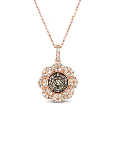 Le Vian ® Chocolate Flower 14k Rose Gold 0.74 Ct. Tw. Diamond Flower Pendant