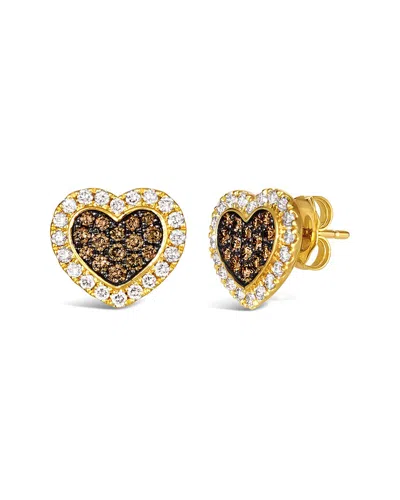 Le Vian ® Chocolate Hearts 14k 0.72 Ct. Tw. Diamond Heart Earrings In Gold