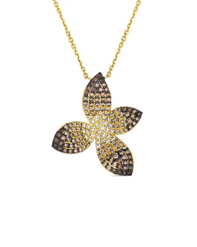 Le Vian ® Chocolate Ombre 14k 1.14 Ct. Tw. Diamond Adjustable Necklace In Yellow