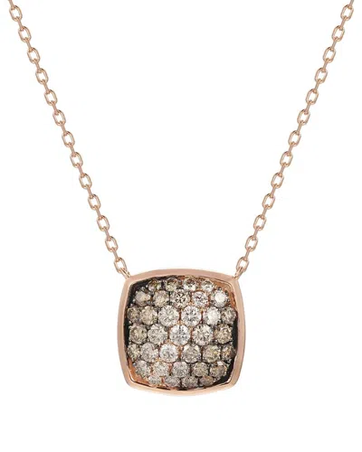 Le Vian ® Chocolate Ombre 14k Rose Gold 1.05 Ct. Tw. Diamond Pendant Necklace In Brown