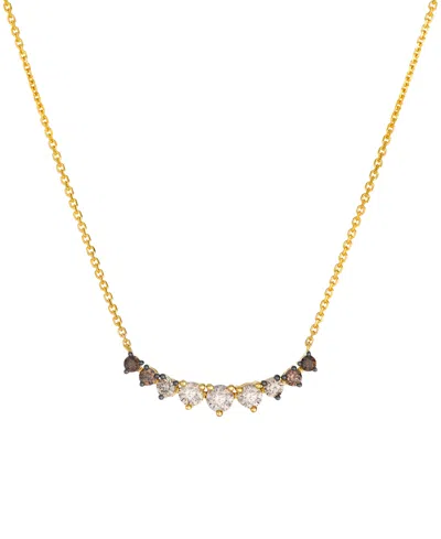 Le Vian Chocolate Ombre Diamond (0.77 Ct. T.w.) Adjustable Necklace In 14k Honey Gold