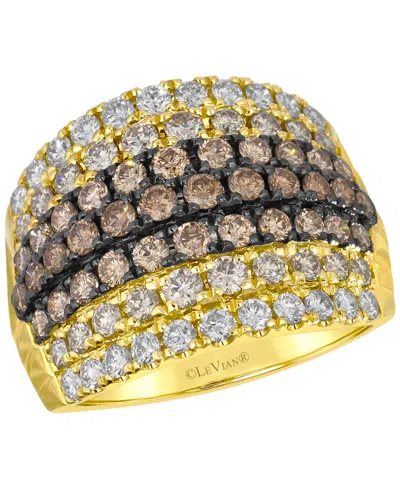 Le Vian Chocolate Ombre Diamond (1.63 Ct. T.w.) And Vanilla Diamond (0.56 Ct. T.w.) Ring In 14k Honey Gold