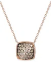 Le Vian Chocolate Ombre Diamond & Vanilla Diamond Cluster Adjustable 18" Pendant Necklace (1-1/20 Ct. T.w.) In No Color