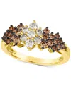 Le Vian Chocolate Ombre Diamond Cluster Ring (1 Ct. T.w.) In 14k Rose Gold, White Gold Or Yellow Gold In Gold