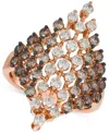 Le Vian Chocolate Ombre Diamond Openwork Cluster Statement Ring (2 Ct. T.w.) In 14k Rose Gold In Rose Gold