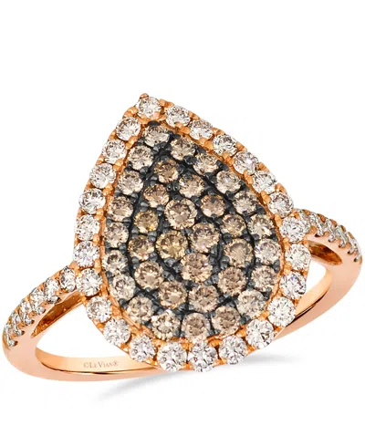 Le Vian Chocolate Ombre Diamond Ring (1.14 Ct. T.w.) In 14k Strawberry Gold