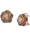 Le Vian Chocolate Ombre Diamond Rose Statement Earrings (1-1/2 Ct. T.w.) In 14k Rose Gold In Rose Gold