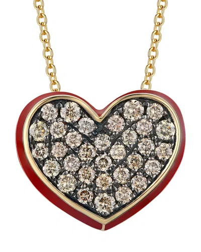 Le Vian ® Chocolate On Chocolate 14k 0.40 Ct. Tw. Diamond Pendant Necklace In Gold