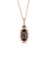 Le Vian ® Chocolate Quartz® 14k Rose Gold 1.82 Ct. Tw. Diamond & Smoky Quartz Drop Pendant In Gold