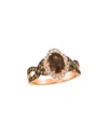 Le Vian ® Chocolate Quartz® 14k Rose Gold 1.84 Ct. Tw. Diamond & Smoky Quartz Cocktail Ring