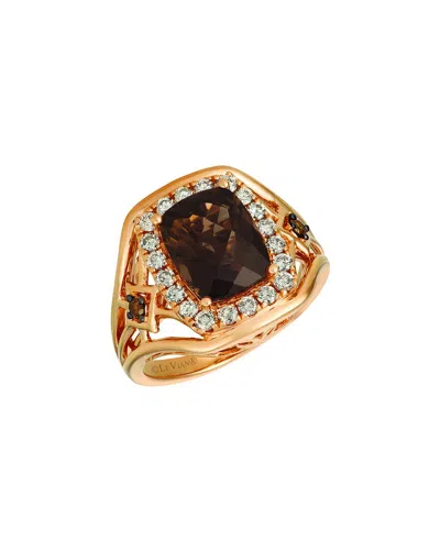 Le Vian ® Chocolate Quartz® 14k Rose Gold 3.12 Ct. Tw. Diamond & Smoky Quartz Cocktail Ring