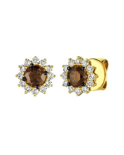 Le Vian ® Chocolate Solitaire 14k 0.72 Ct. Tw. Diamond Earrings In Gold